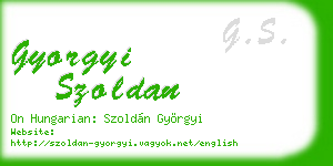 gyorgyi szoldan business card